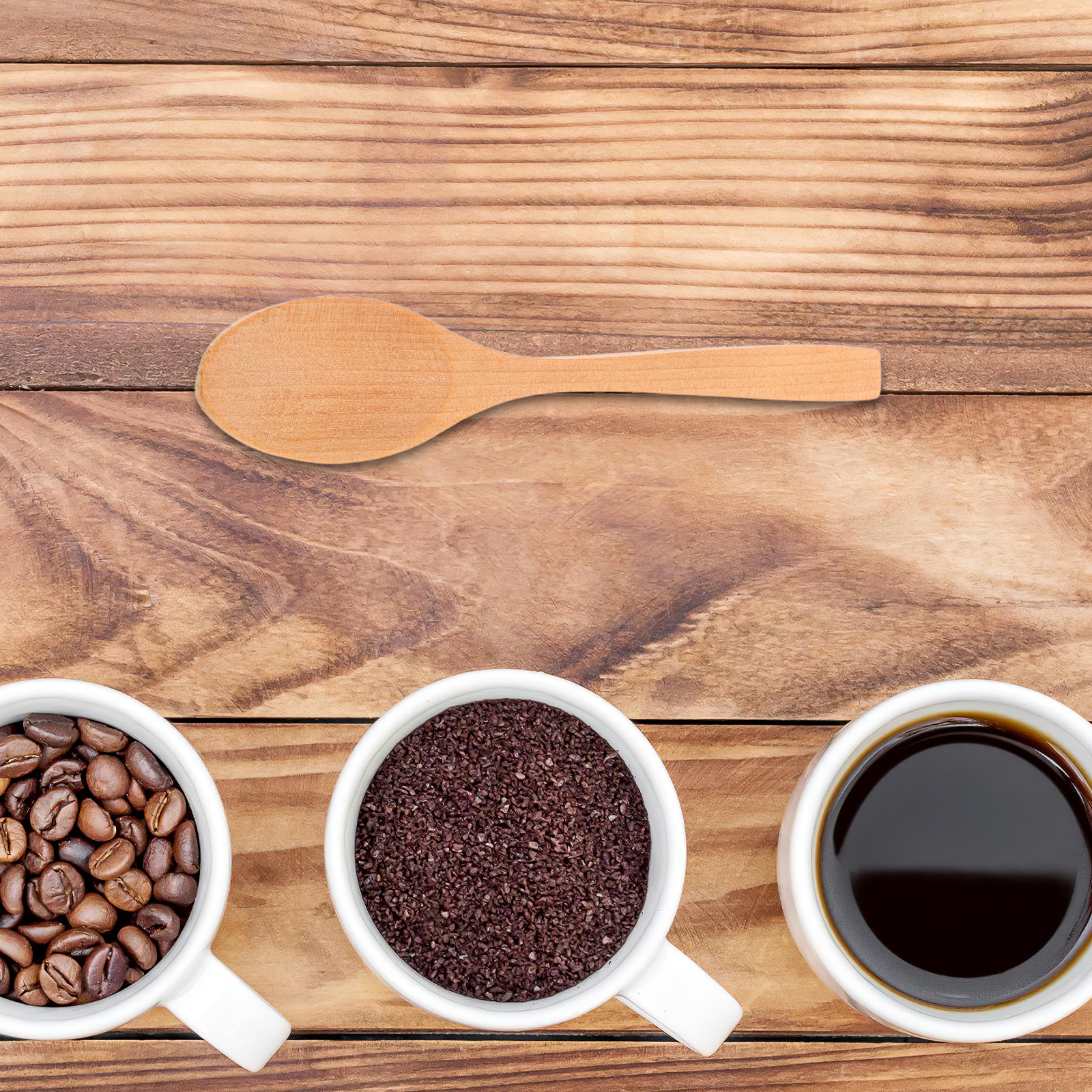 Sugar Scrub Coffee - 10Pcs Wooden Ice Cream Spoons Small