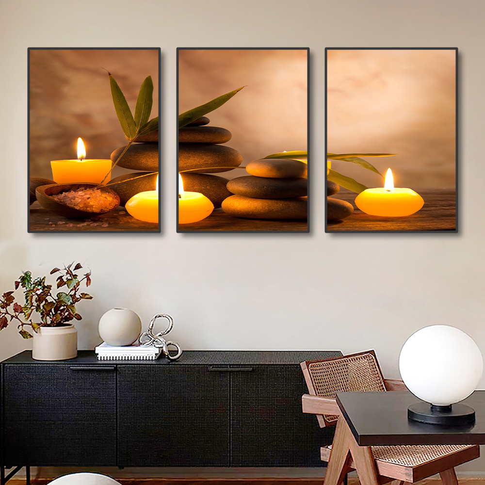 3PCS Frameless Canvas Painting - Spa Wellness Images 리뷰 및 가격