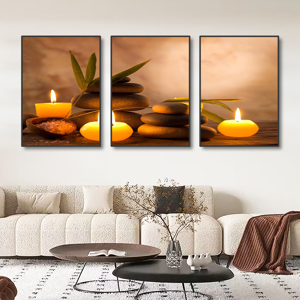 3PCS Frameless Canvas Painting - Spa Wellness Images 리뷰 및 가격