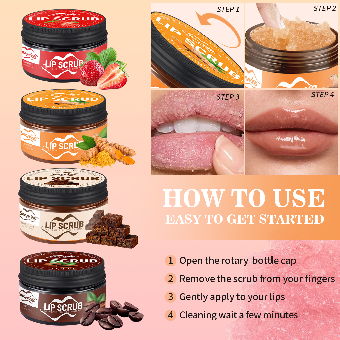 Strawberry, Coffee, brown Suga - Sugar Scrub Coffee 리뷰 및 가격