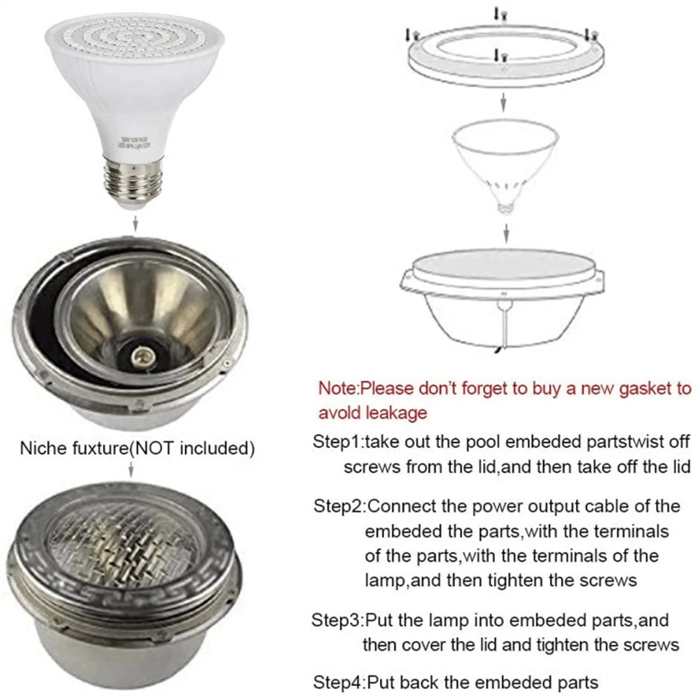 RGB LED Swimming Pool Light E2 - Xy Spa & Wellness George Town Reviews 리뷰 및 가격