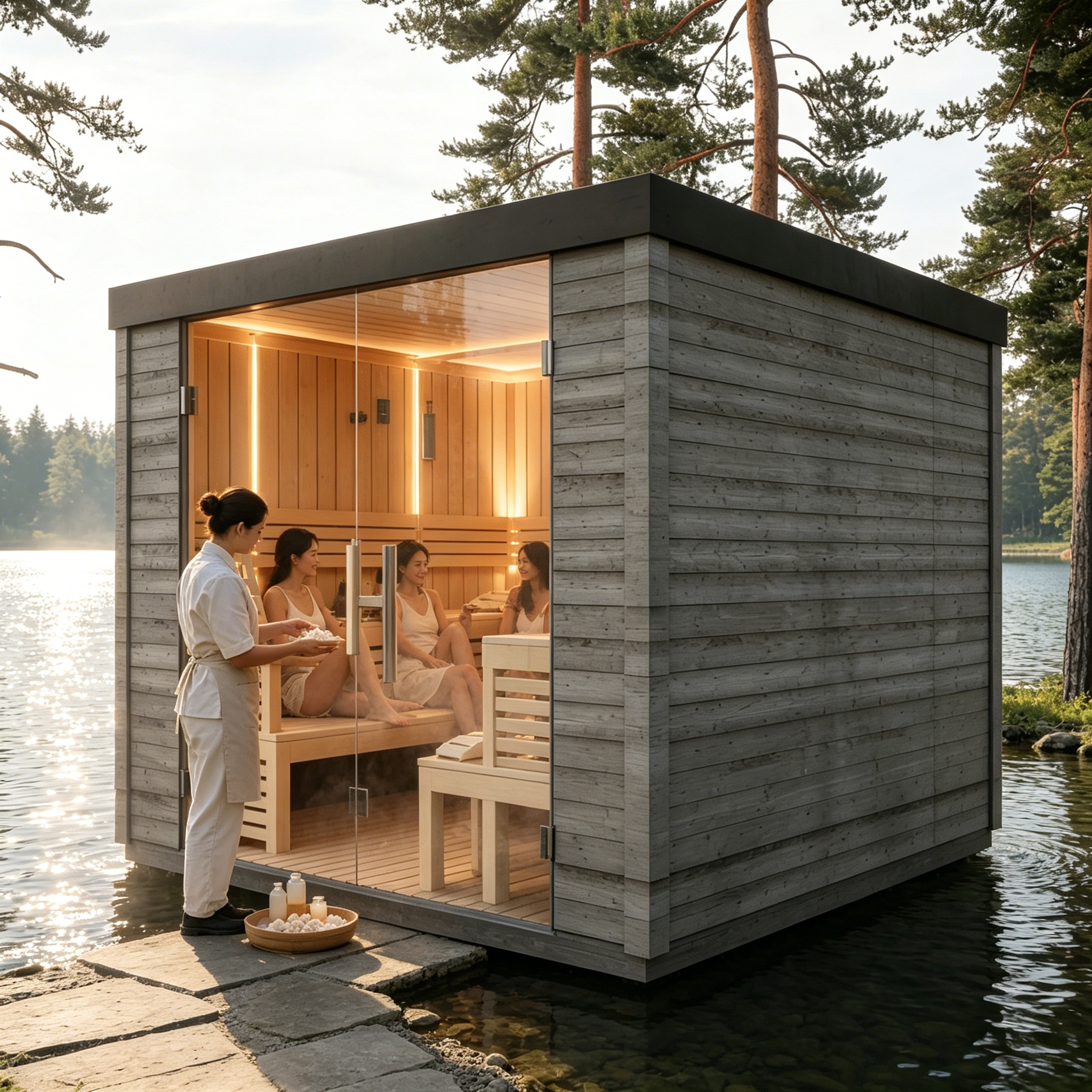 Backyard Cedar Sauna Barrel Ca - Spa Wellness Family 리뷰 및 가격