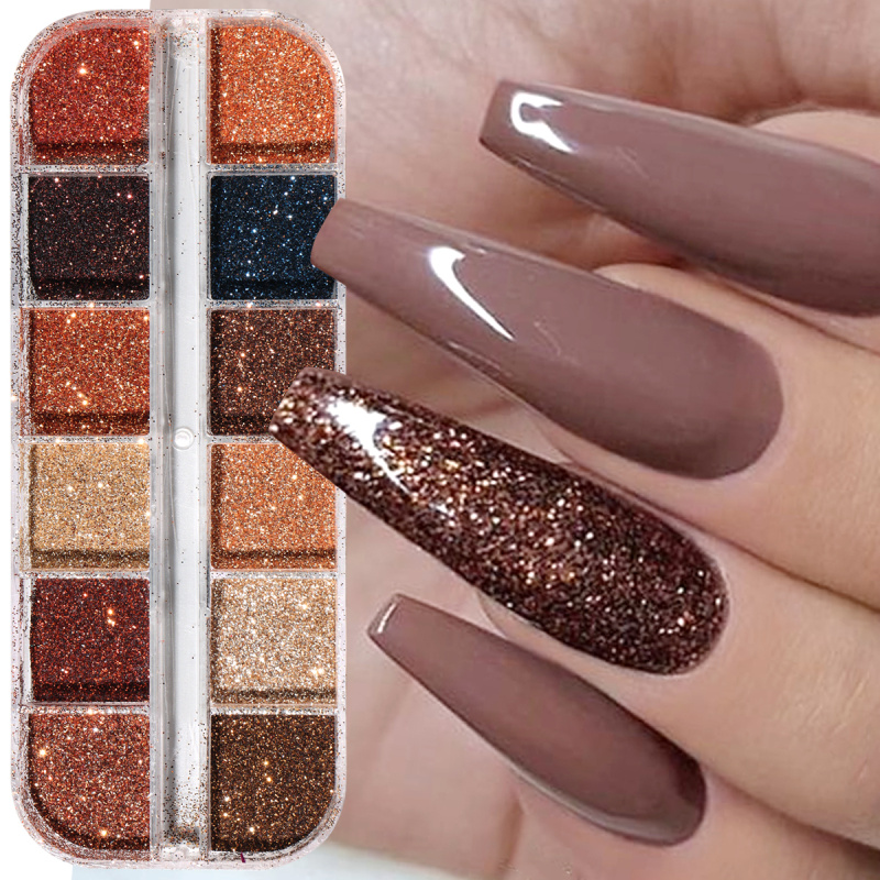Shiny Coffee Brown Nail Glitte - Sugar Scrub Coffee 리뷰 및 가격