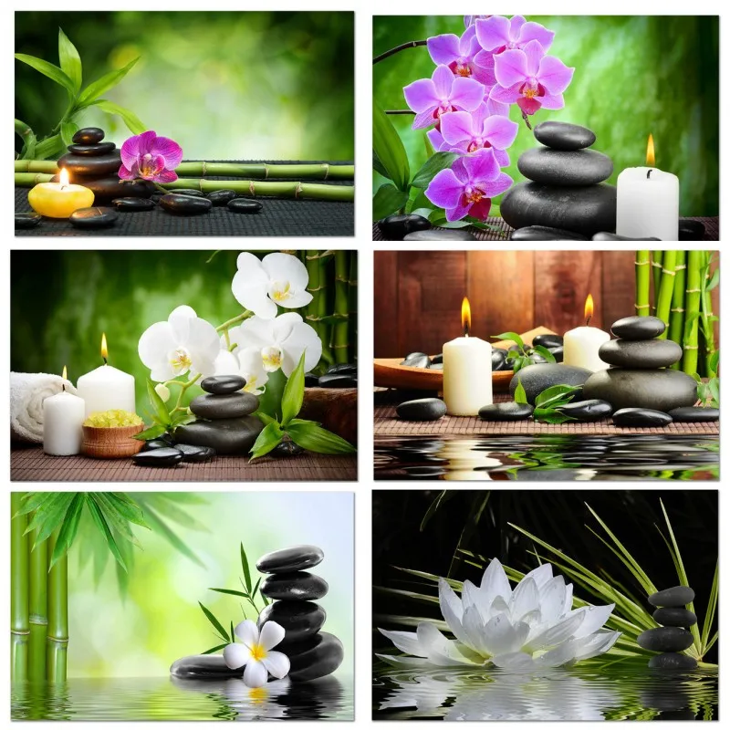 Zen Spa Still Life Canvas Wall - Spa Wellness Images 리뷰 및 가격