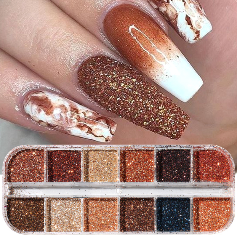 Shiny Coffee Brown Nail Glitte - Sugar Scrub Coffee 리뷰 및 가격